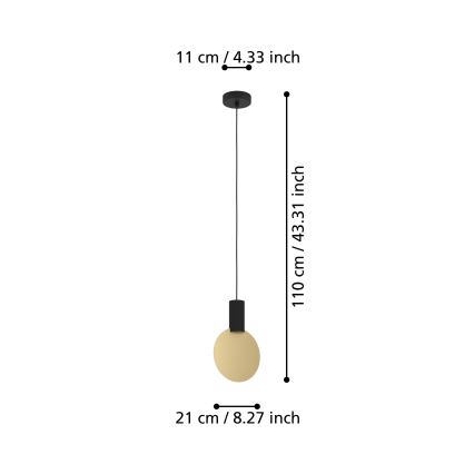 Eglo - LED Пендел 1xGU10/4,5W/230V 3000K