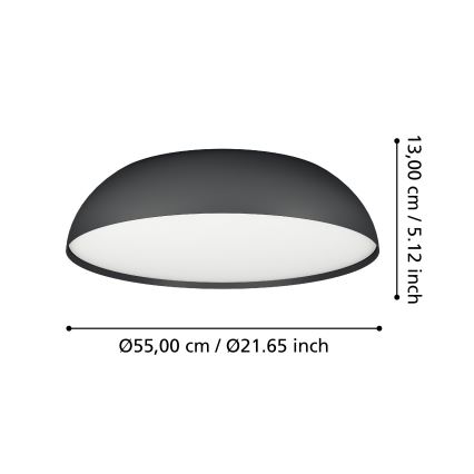 Eglo - LED RGBW Димируем плафон 3xLED/11W/230V 2700-6500K Ø 55 см