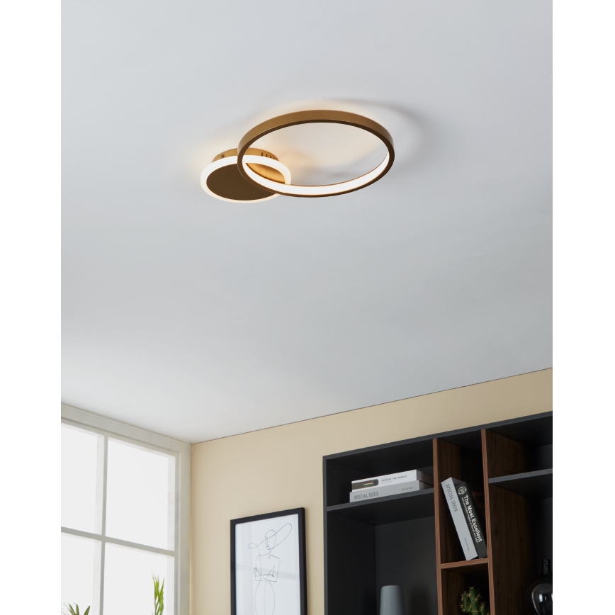 Eglo - LED Димируем плафон LED/15W/230V златист + дистанционно