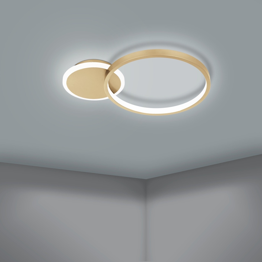 Eglo - LED Димируем плафон LED/15W/230V златист + дистанционно