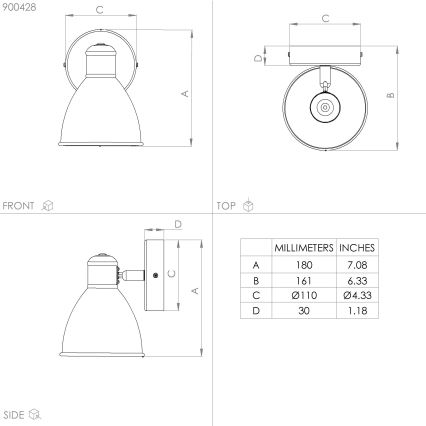 Eglo - LED Аплик за баня 1xGU10/3W/230V IP44