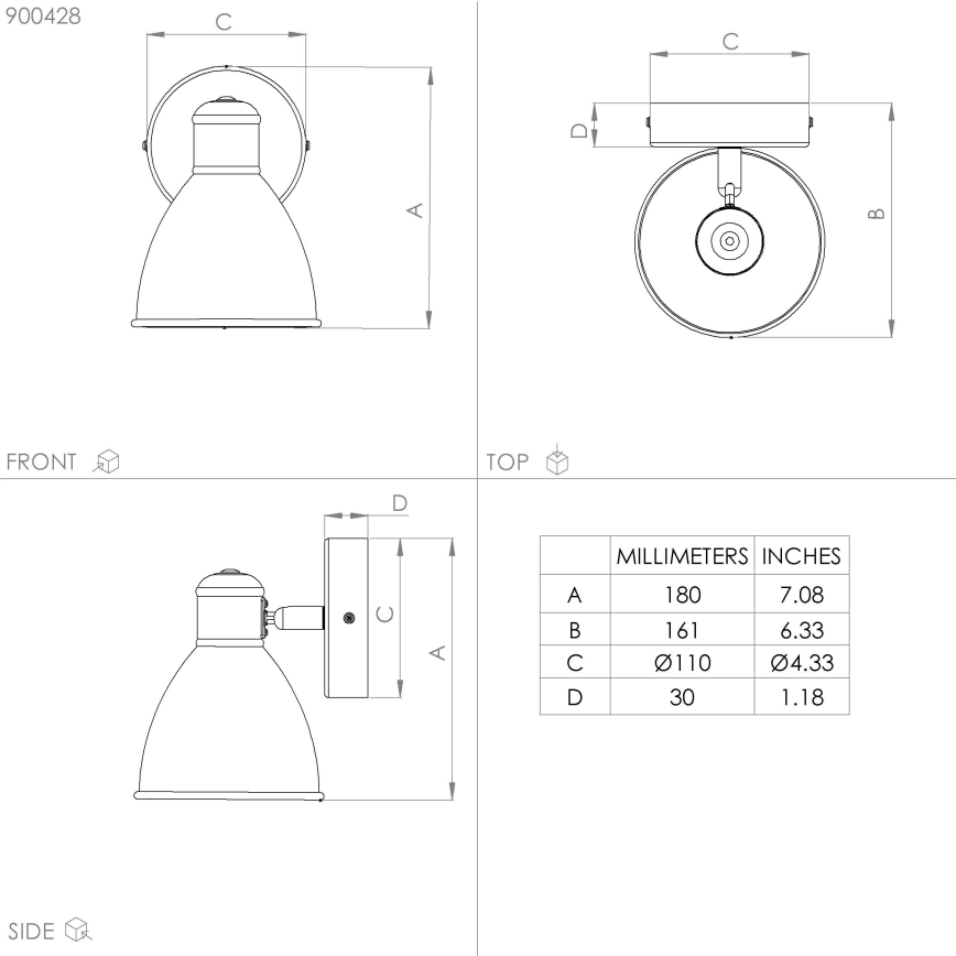 Eglo - LED Аплик за баня 1xGU10/3W/230V IP44