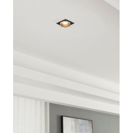 Eglo - Лампа за вграждане 1xGU10/35W/230V черен
