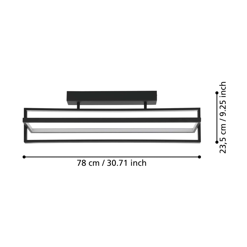 Eglo - LED Димируема плафониера LED/34W/230V + дистанционно