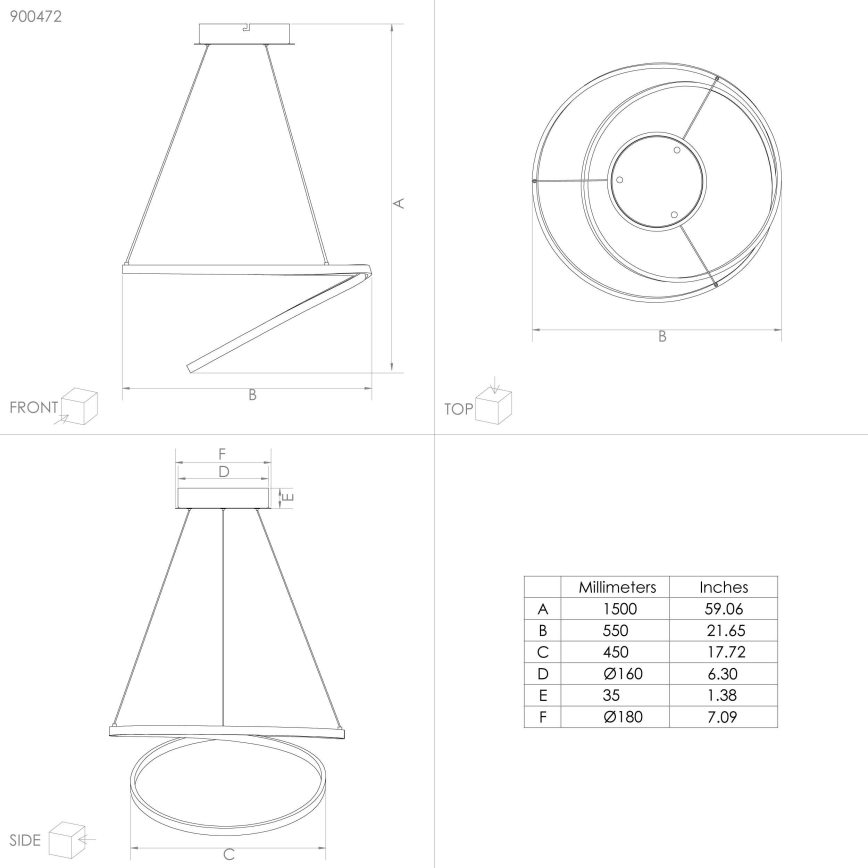 Eglo - LED Пендел LED/36W/230V