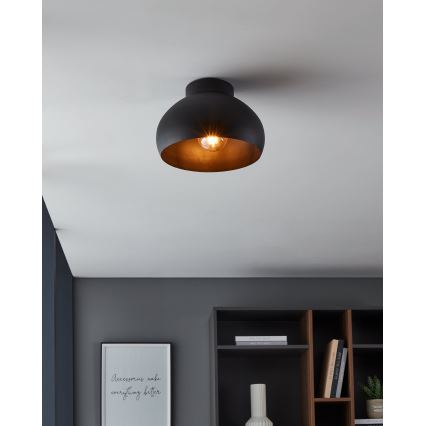 Eglo - Плафониера 1xE27/40W/230V черна