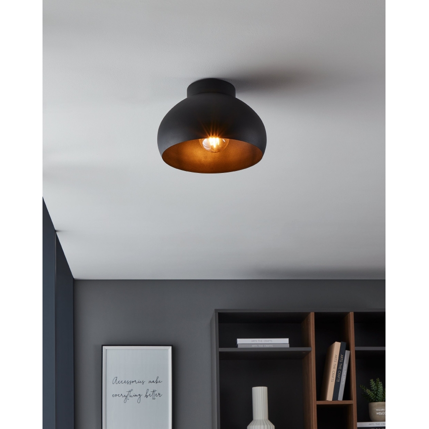 Eglo - Плафониера 1xE27/40W/230V черна