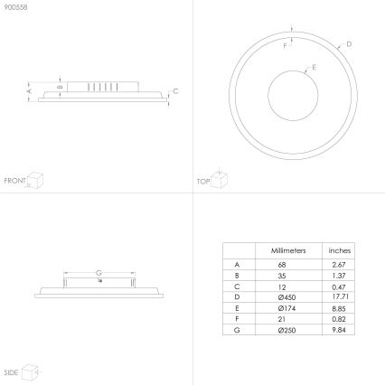 Eglo - LED Плафон LED/27W/230V