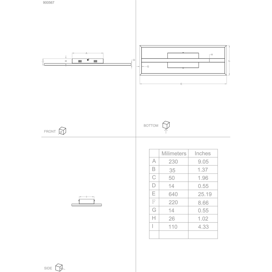 Eglo - LED RGBW Димируем плафон LED/21W/230V 3000-6500K