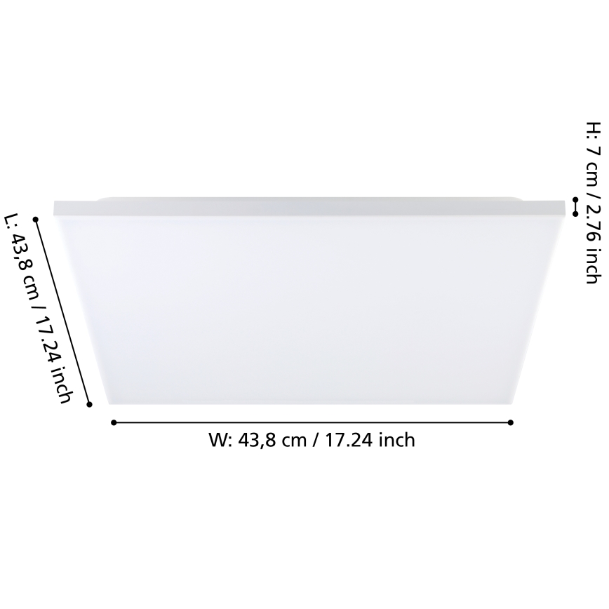 Eglo - LED RGBW Димируем плафон LED/20,5W/230V 3000-6500K + дистанционно