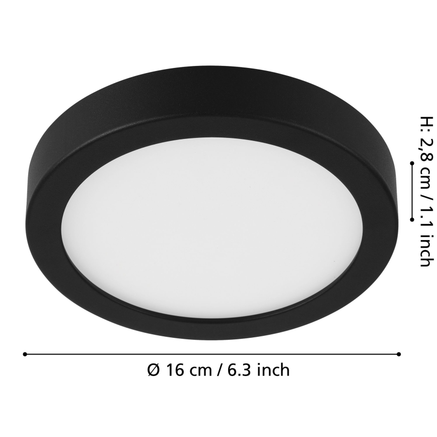 Eglo - LED Димируем плафон LED/11W/230V черен