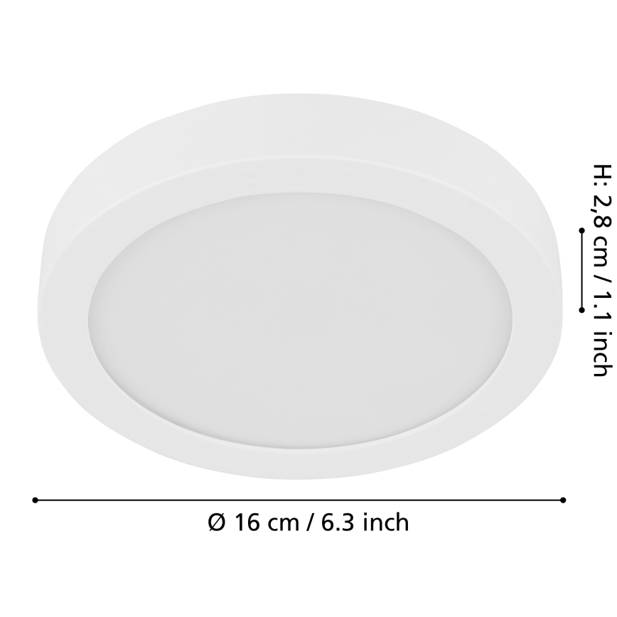 Eglo - LED Димируем плафон LED/11W/230V бял