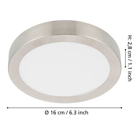 Eglo - LED Димируем плафон LED/11W/230V матов хром