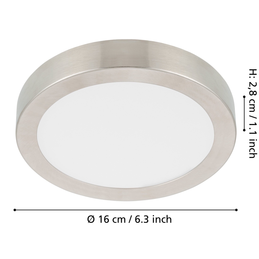 Eglo - LED Димируем плафон LED/11W/230V матов хром