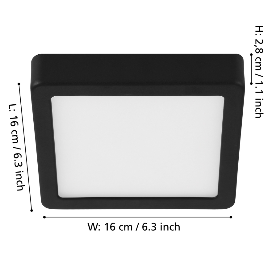 Eglo - LED Димируем плафон LED/11W/230V черен
