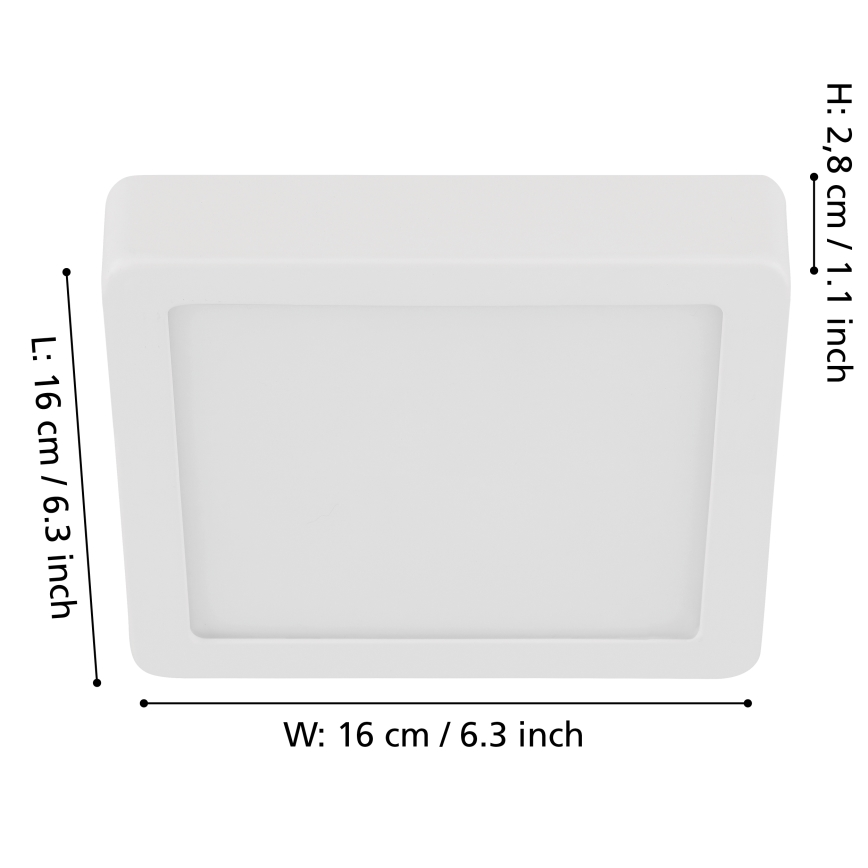 Eglo - LED Димируем плафон LED/11W/230V бял