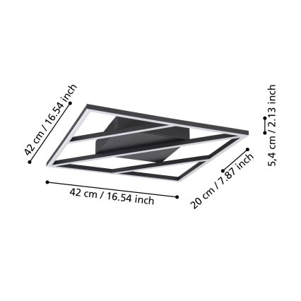 Eglo - LED Димируем плафон LED/21W/230V + дистанционно