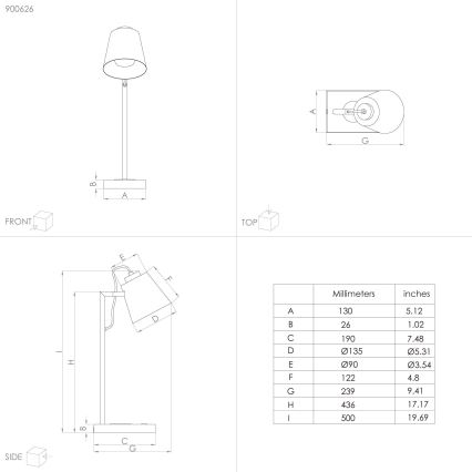 Eglo - LED Димируема лампа с безжично зареждане LED/5,5W/230V