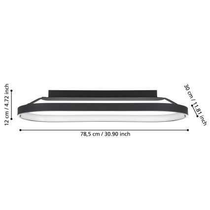Eglo - LED Димируема плафониера LED/27W/230V