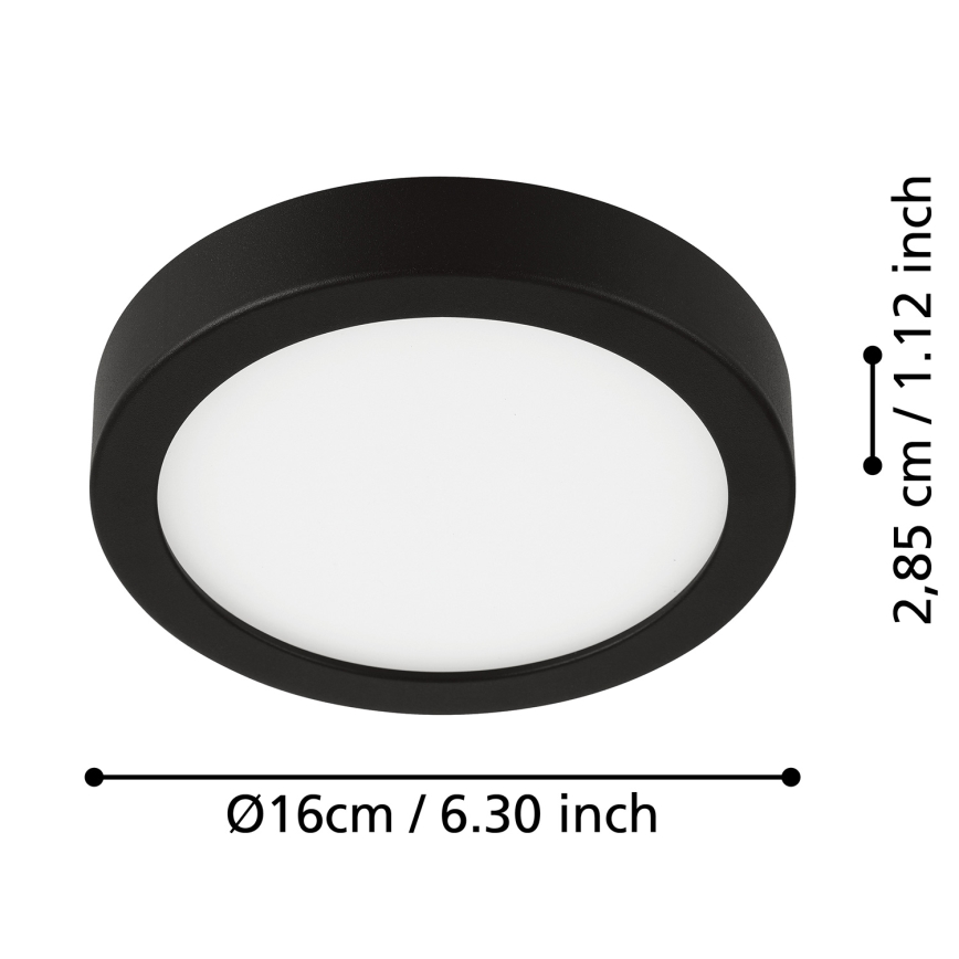 Eglo - LED Плафон за баня LED/11W/230V IP44 черен