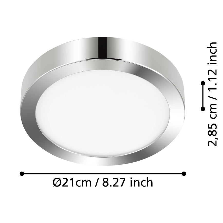 Eglo - LED Плафон за баня LED/17W/230V IP44 лъскав хром