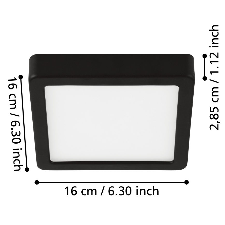 Eglo - LED Плафон за баня LED/11W/230V IP44 черен