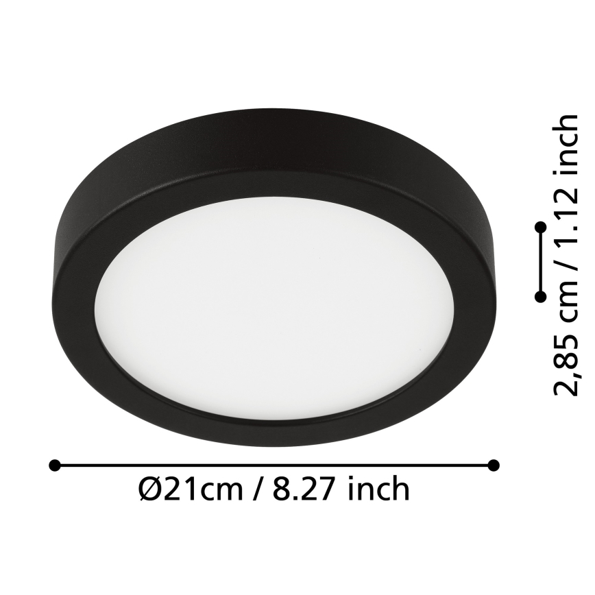 Eglo - LED Плафон за баня LED/17W/230V IP44 черен
