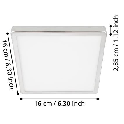 Eglo - LED Плафон за баня LED/11W/230V IP44 лъскав хром