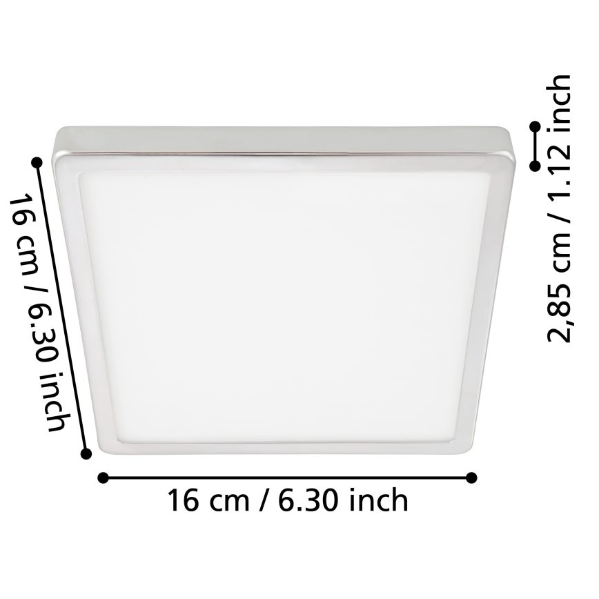 Eglo - LED Плафон за баня LED/11W/230V IP44 лъскав хром