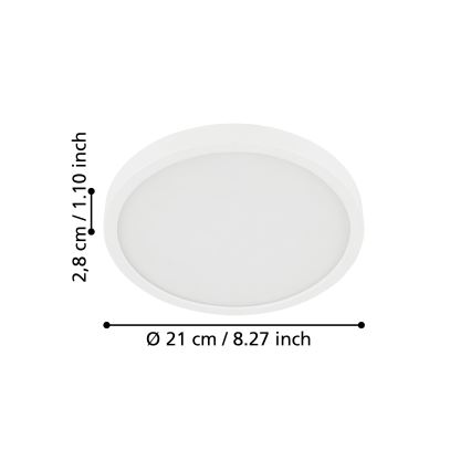 Eglo - LED Плафон за баня LED/17W/230V бял IP44