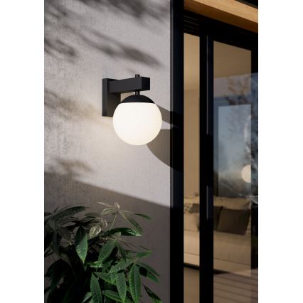 Eglo - Екстериорен аплик 1xE27/40W/230V черен IP44