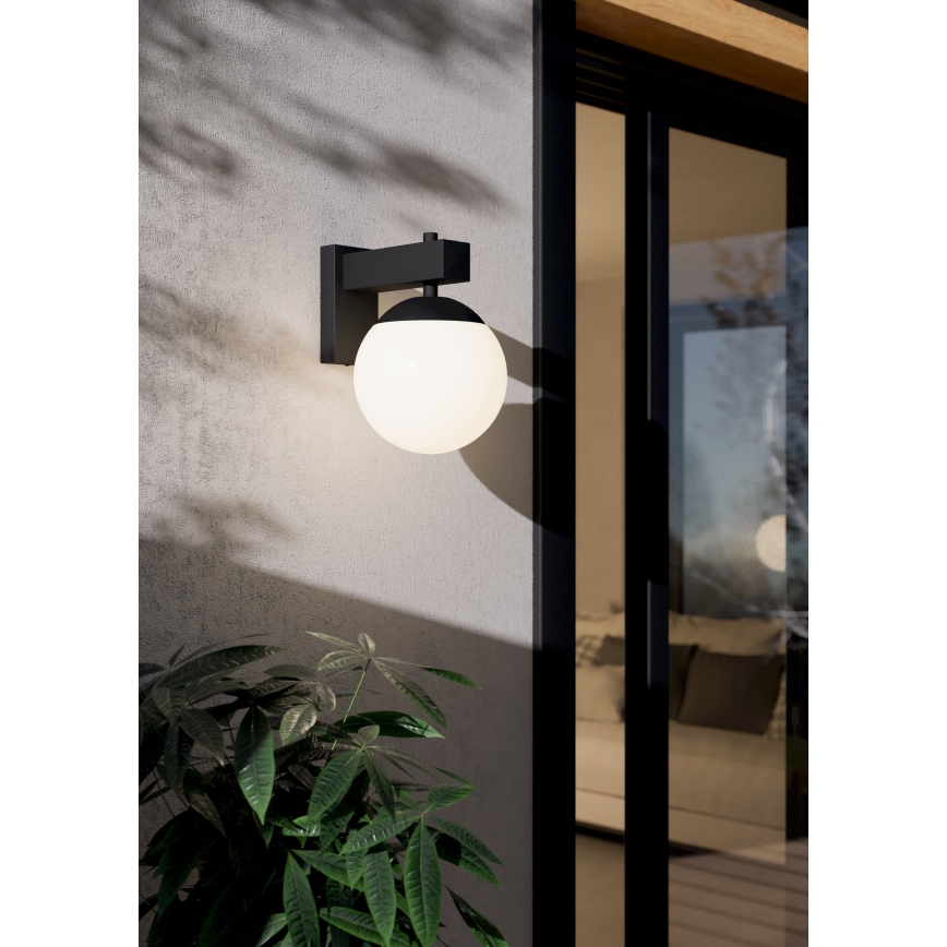 Eglo - Екстериорен аплик 1xE27/40W/230V черен IP44