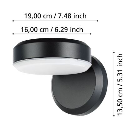 Eglo - LED Екстериорен аплик LED/10,8/230V IP54