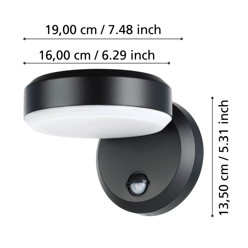 Eglo - LED Екстериорен аплик със сензор LED/10,8/230V IP44