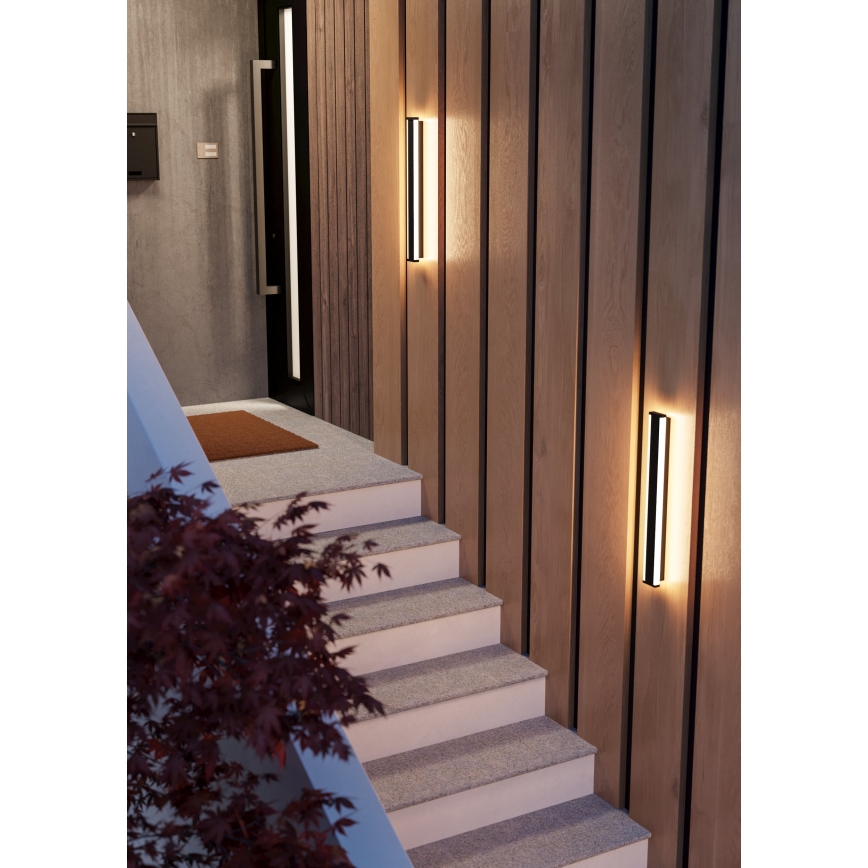 Eglo - LED Екстериорен аплик 2xLED/7W/230V 3000K IP55 черен