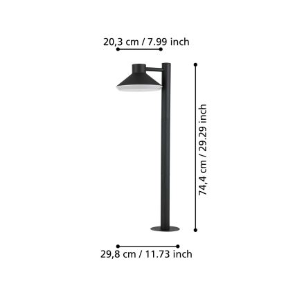 Eglo - LED Екстериорна лампа 1xGU10/4,6W/230V IP44