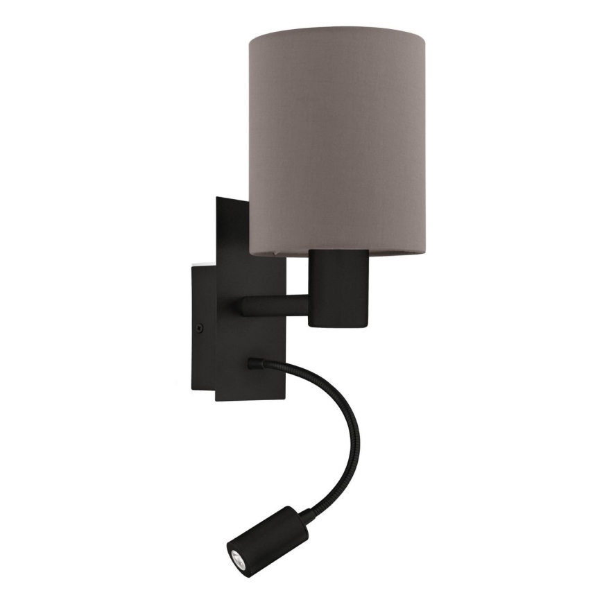 Eglo - LED аплик 1xE27/40W/230V + LED/3,8W кафяв