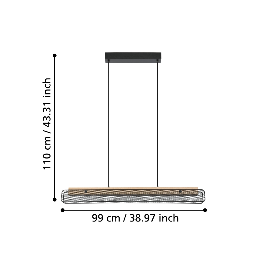 Eglo - LED RGBW Димируем пендел LED/34W/230V 2700-6500K