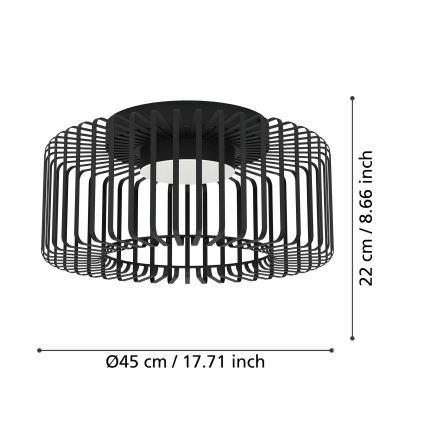 Eglo - LED RGBW Димируем плафон LED/22W/230V 2700-6500K