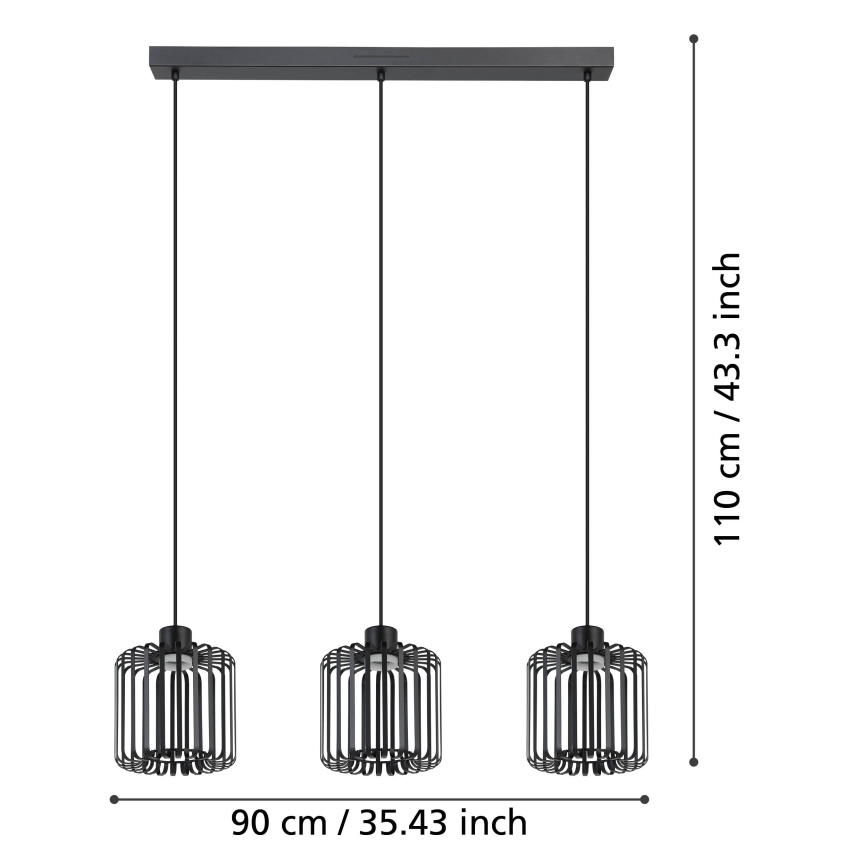 Eglo - LED RGBW Димируем пендел 3xLED/3,7W/230V 2700-6500K