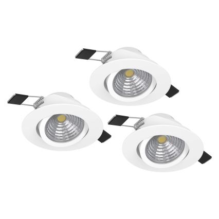 Eglo - К-кт 3xLED Димируема лампа 3xLED/6W/230V бял