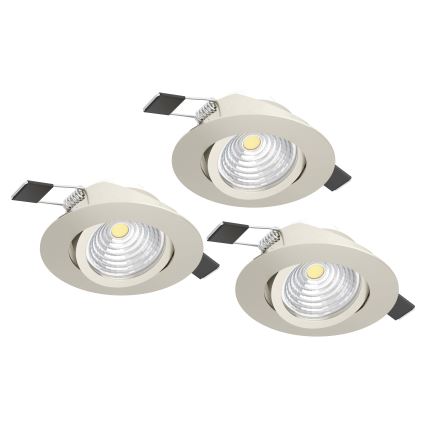 Eglo - К-кт 3xLED Димируема лампа 3xLED/6W/230V матов хром