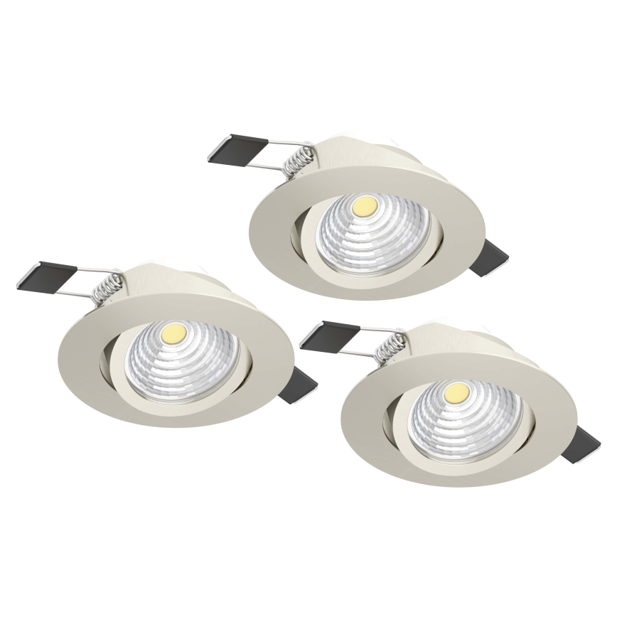 Eglo - К-кт 3xLED Димируема лампа 3xLED/6W/230V матов хром