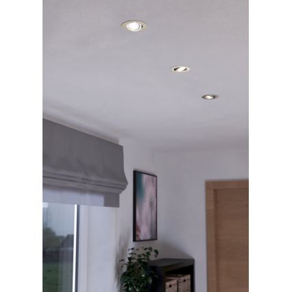 Eglo - К-кт 3xLED Димируема лампа 3xLED/6W/230V матов хром