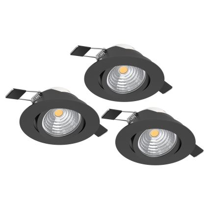 Eglo - К-кт 3бр. LED димируеми лунички SALICETO LED/6W/230V