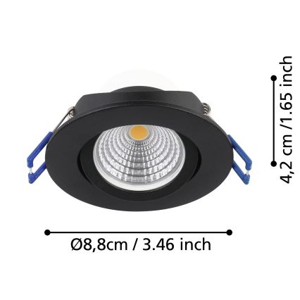 Eglo - К-кт 3бр. LED димируеми лунички SALICETO LED/6W/230V