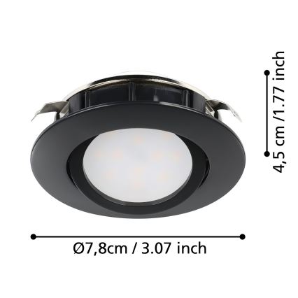 Eglo - К-кт 3бр. LED димируеми лунички PINEDA LED/5,5W/230V