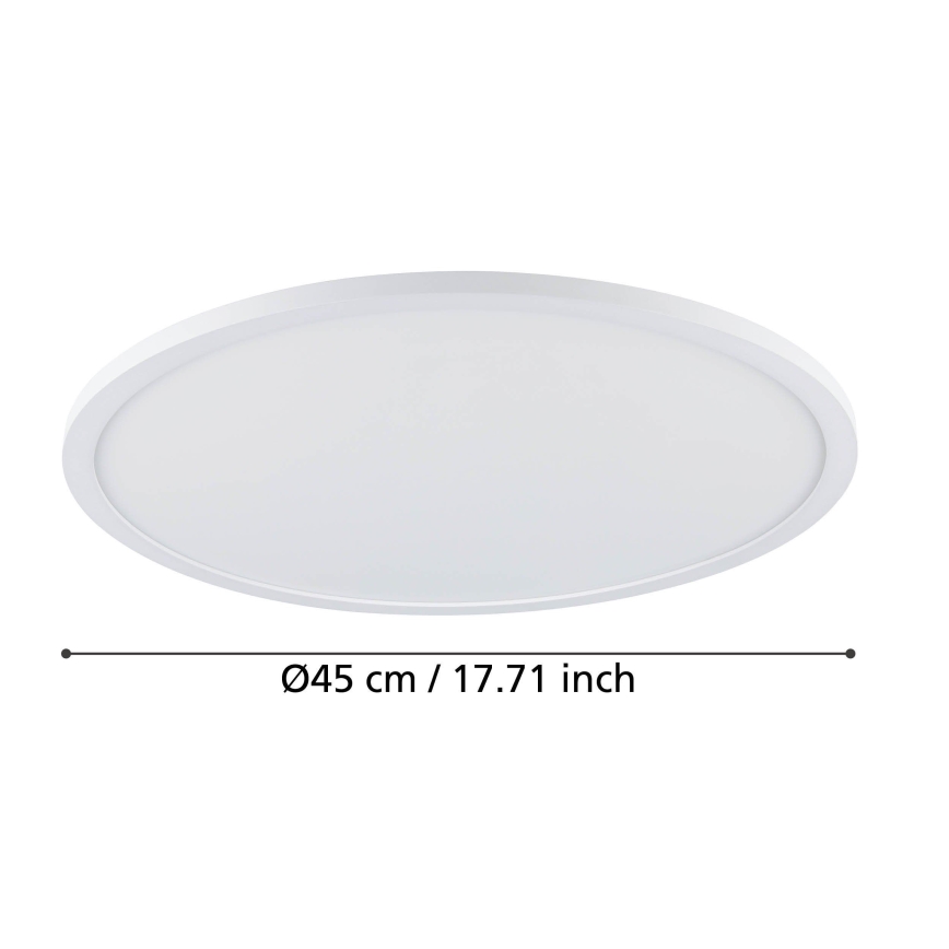 Eglo - LED Димируем плафон LED/33,5W/230V Ø 45 см бял
