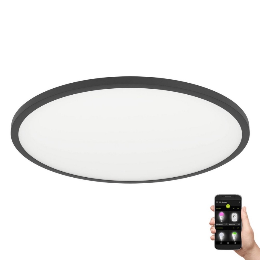 Eglo - LED Димируем плафон LED/33,5W/230V Ø 45 cm черен