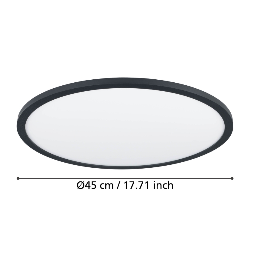 Eglo - LED Димируем плафон LED/33,5W/230V Ø 45 cm черен